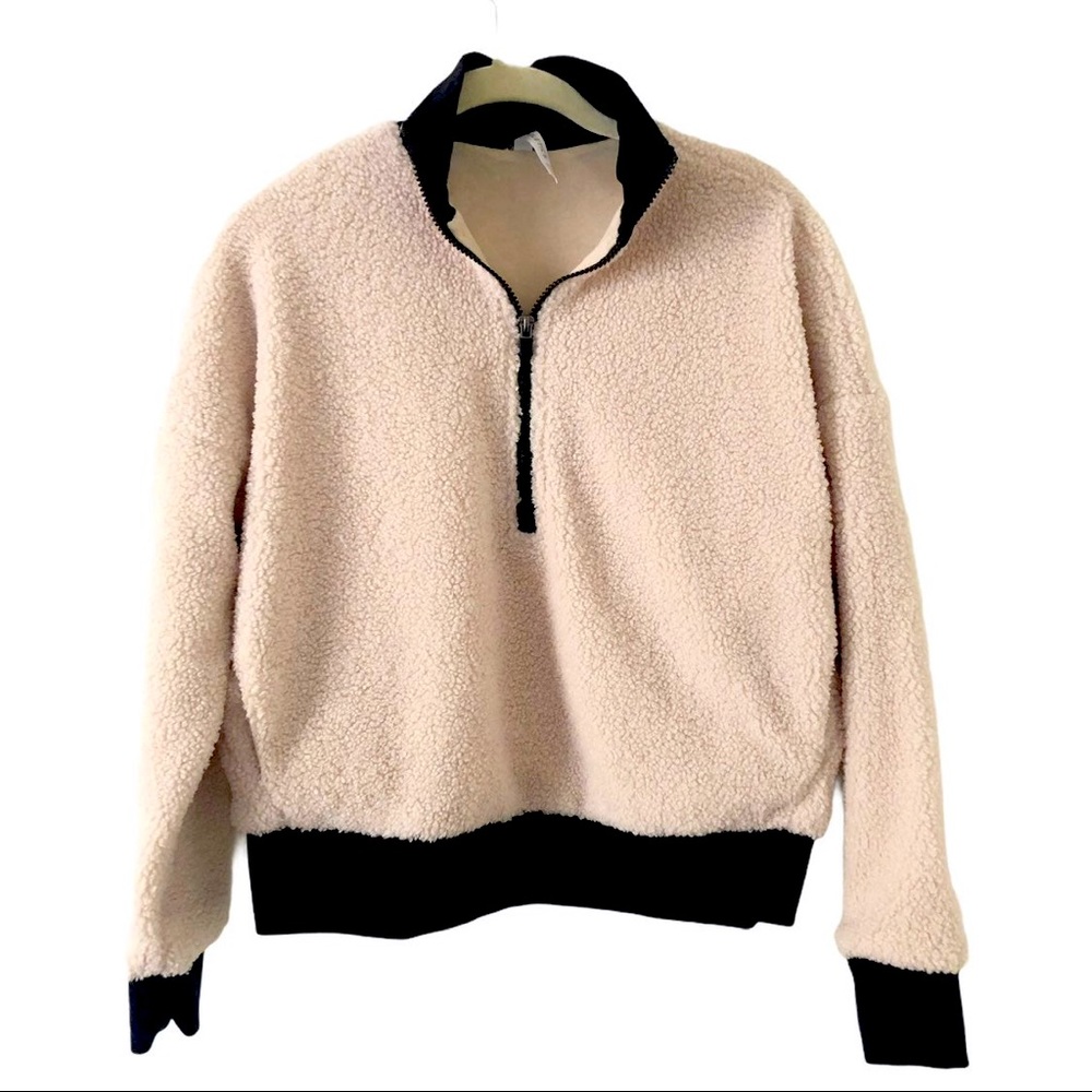Fabletics |Sherpa Half Zip- Sweater| size M
